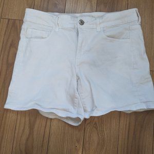 American Eagle white jean shorts